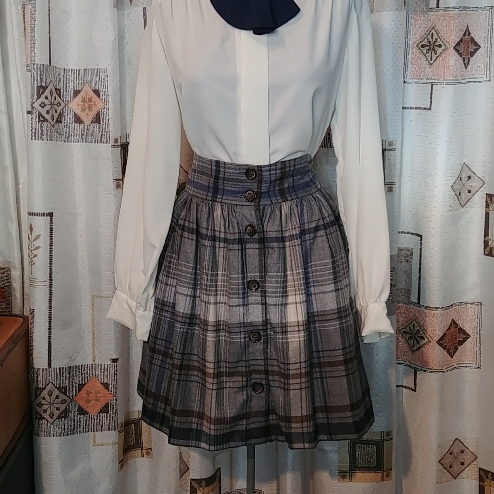 Plaid Flannel POCKET Skirt